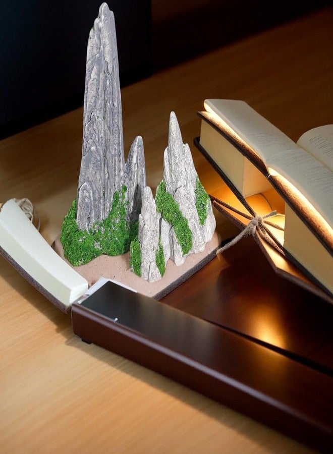 Wionin 8 Pieces Rockery Decor Zen Garden Accessories Micro Landscape Garden Decoration Mountain Landscape Figurines Mini Statues for Bonsai for Home Office Displays - Image 4